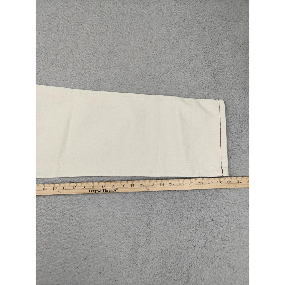 Honor The Gift Pants Womens Medium White Carpenter Twill Straight Leg Workwear - Picture 7 of 8